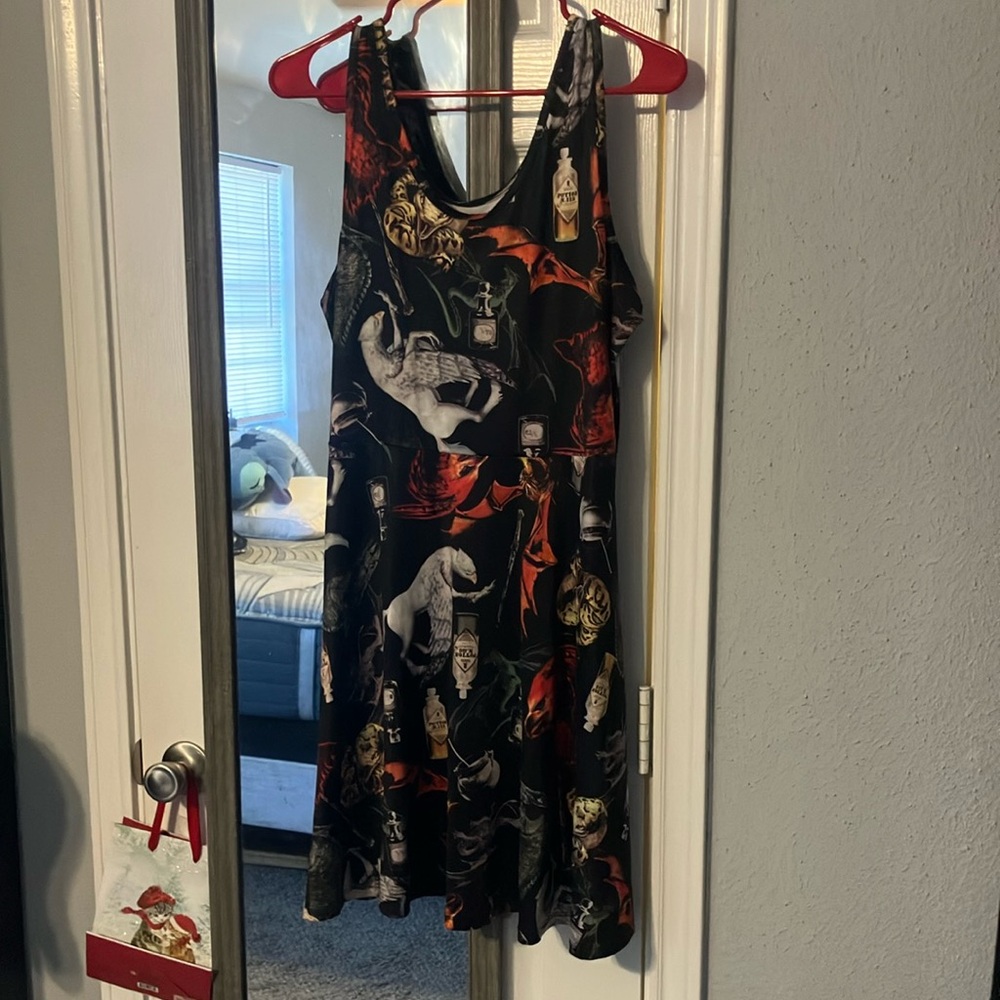 Harry Potter Sleeveless Dress with Graphic Print